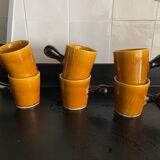 Set of 6 stoneware coffee cups
