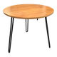 Table d'appoint ronde pieds épingles métal laqué noir