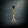 Polished solid brass lamp base in candlestick style – 1950s 60s