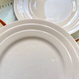 5 Small mismatched pink floral plates 1950 - DIGOIN SARREGUEMINES