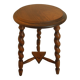 vintage wooden turned stool brutalist decor