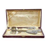 800 Silver Standard Silverware Set, 1930s, Set of 3