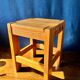 Pair of vintage larch stools, 1960s/70s