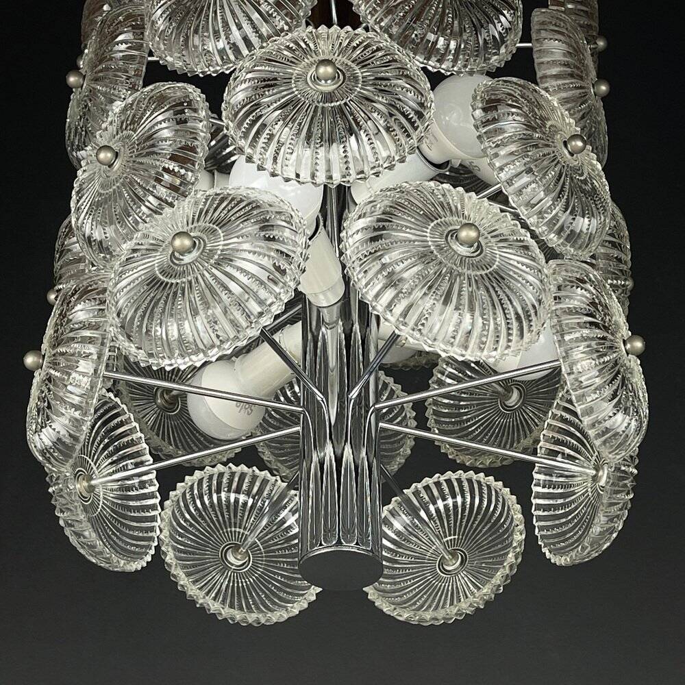Vintage crystal chandelier Dandelion, Italy, 1960s