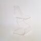 Chaise Lucite transparente en plexiglas par michel dumas 1970