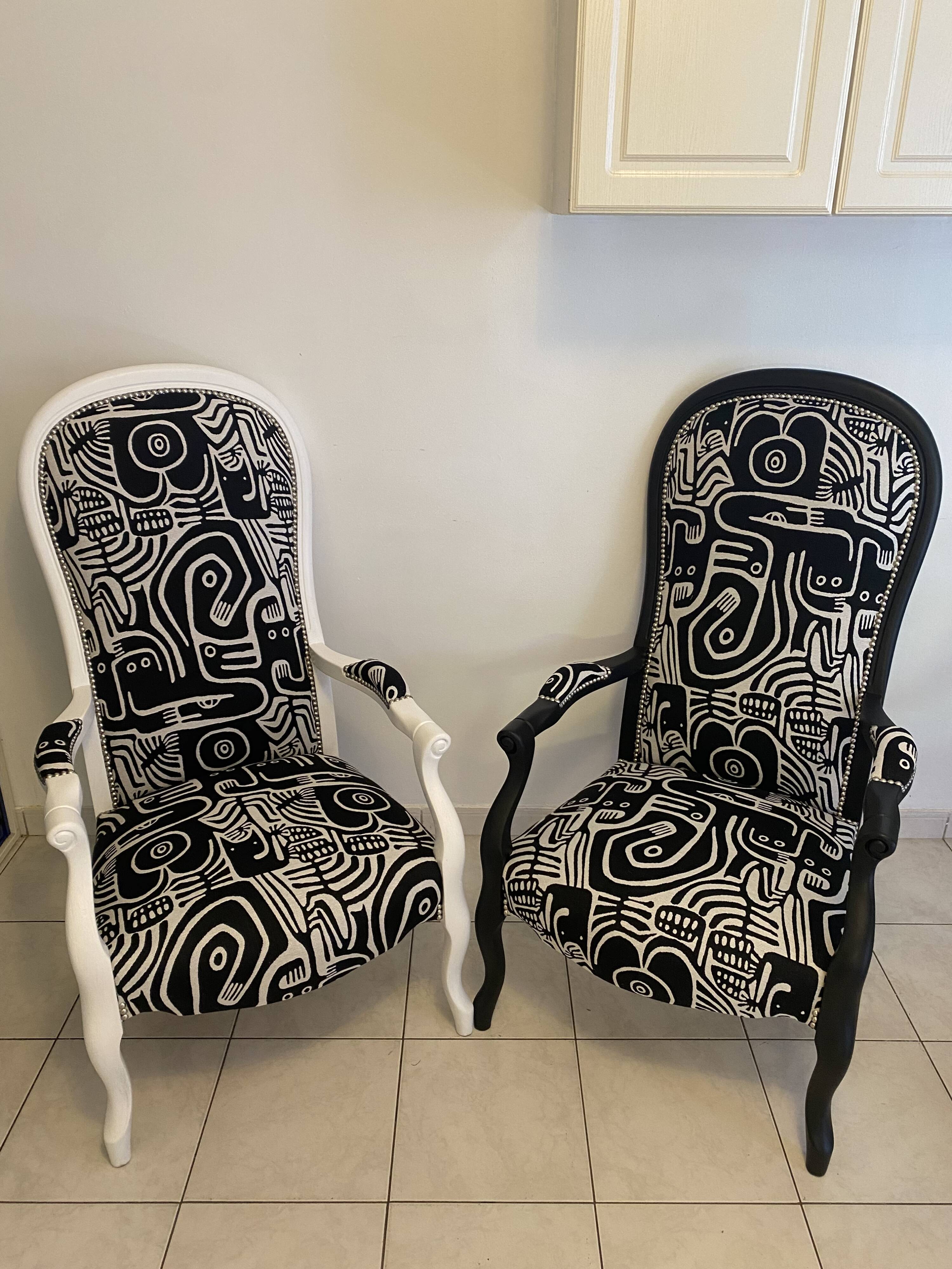 Fauteuil Voltaire, restauré