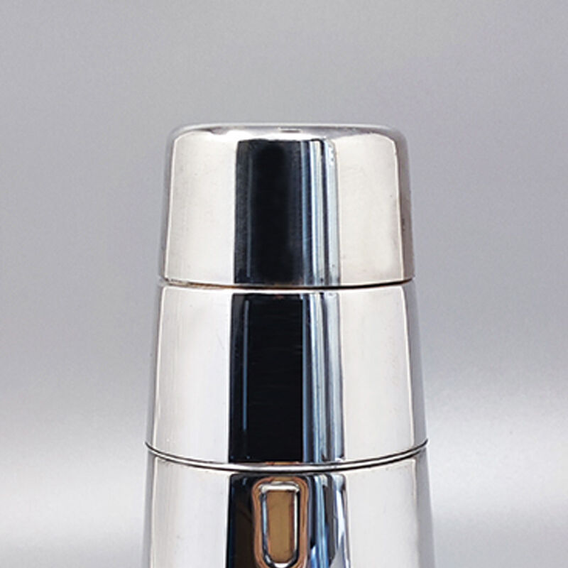 1960s astonishing cocktail shaker in silver plated by Laras, made in Italy