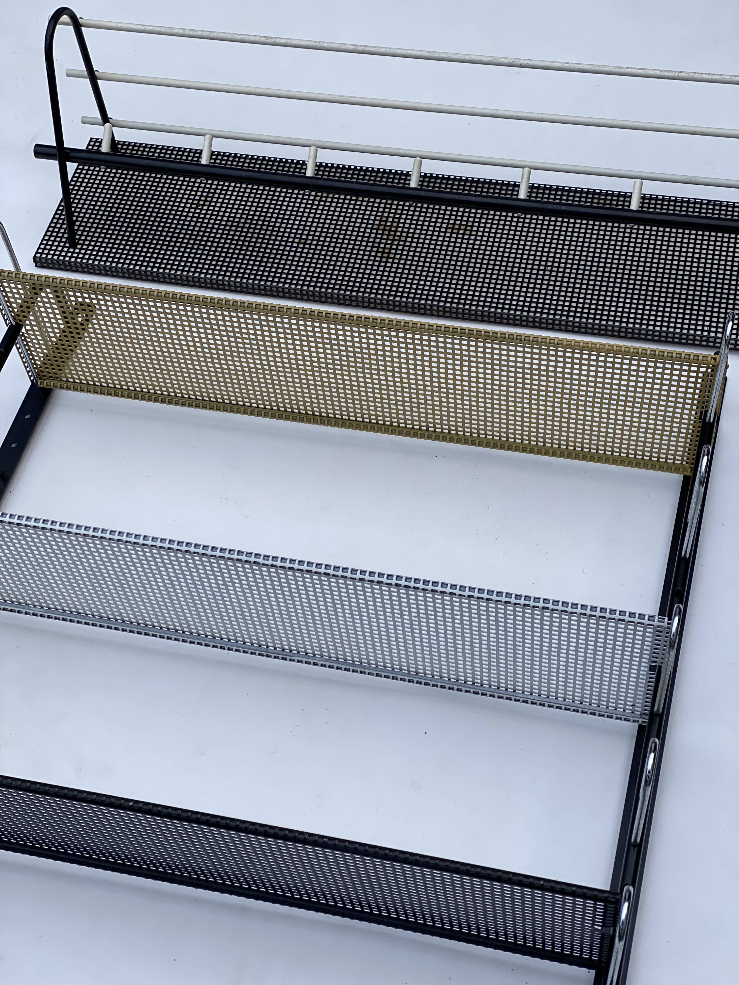 Metal Hanging Coat Rack and Wall Shelves by Pilastro