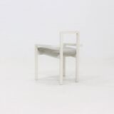 Posy Modern Side Chair in White Lacquered Wood 1980s