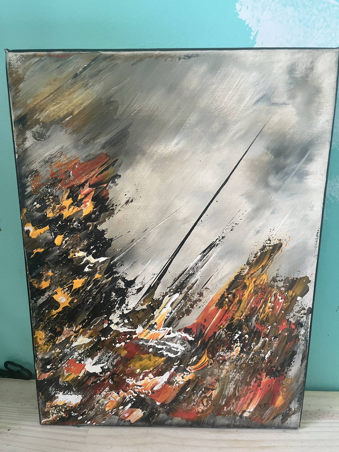 Abstract painting – frédéric dupont-dromard (30x40 cm) – acrylic
