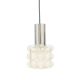 Mid Century Bubble Glass & Chrome Ceiling Light/Pendant by Helena Tynell for Limburg, Germany, 1960s