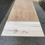 Extendable monastery table renovated in solid raw oak 180 260cm