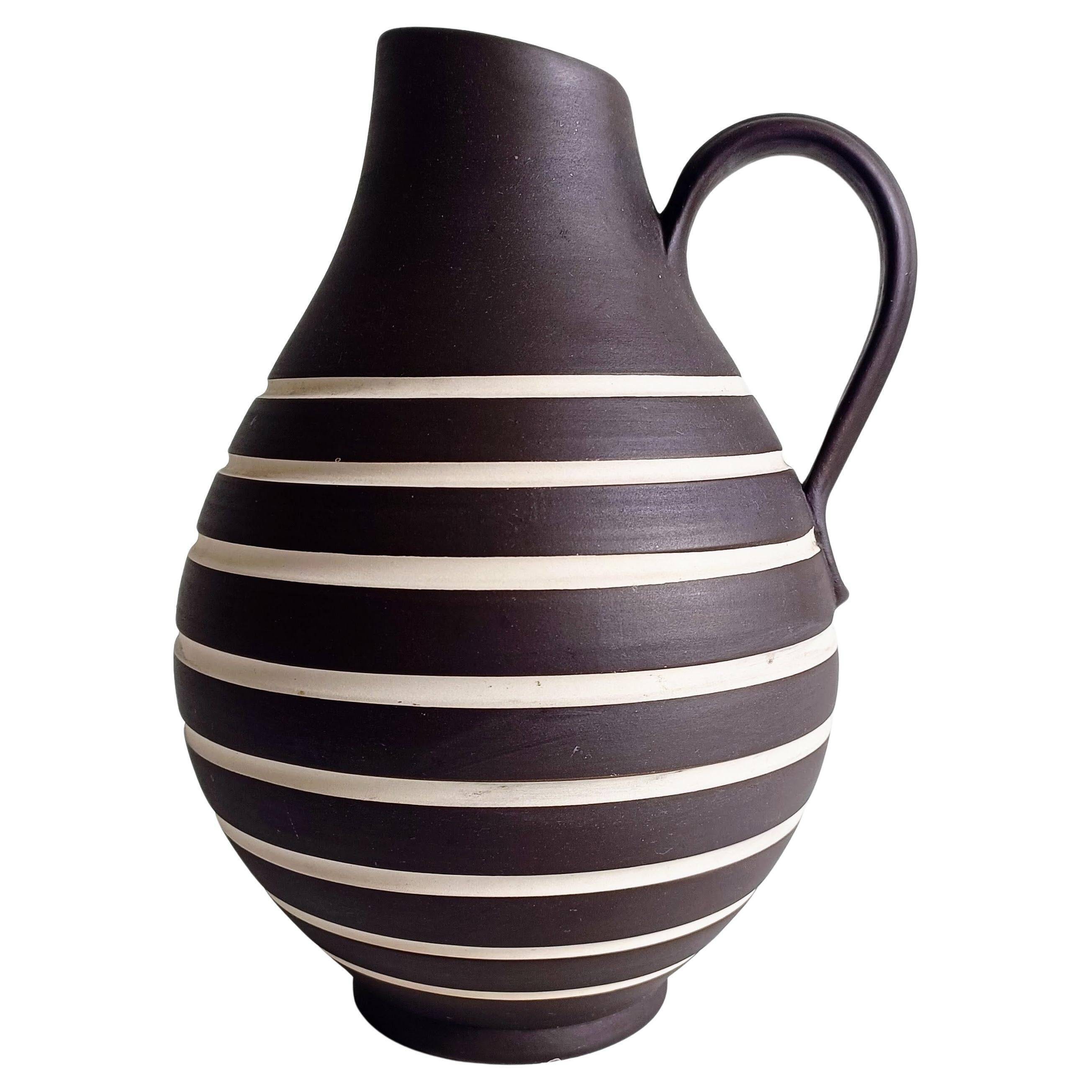 Mid-Century Modern Terracotta Pitcher by AKRU, West Germany, 1950s