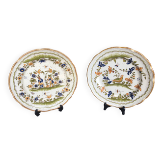 Assiettes reproduction Vieux Moustiers 18e siècle Primula