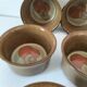 6 Denby stoneware ramekins with mushroom design - 1970s