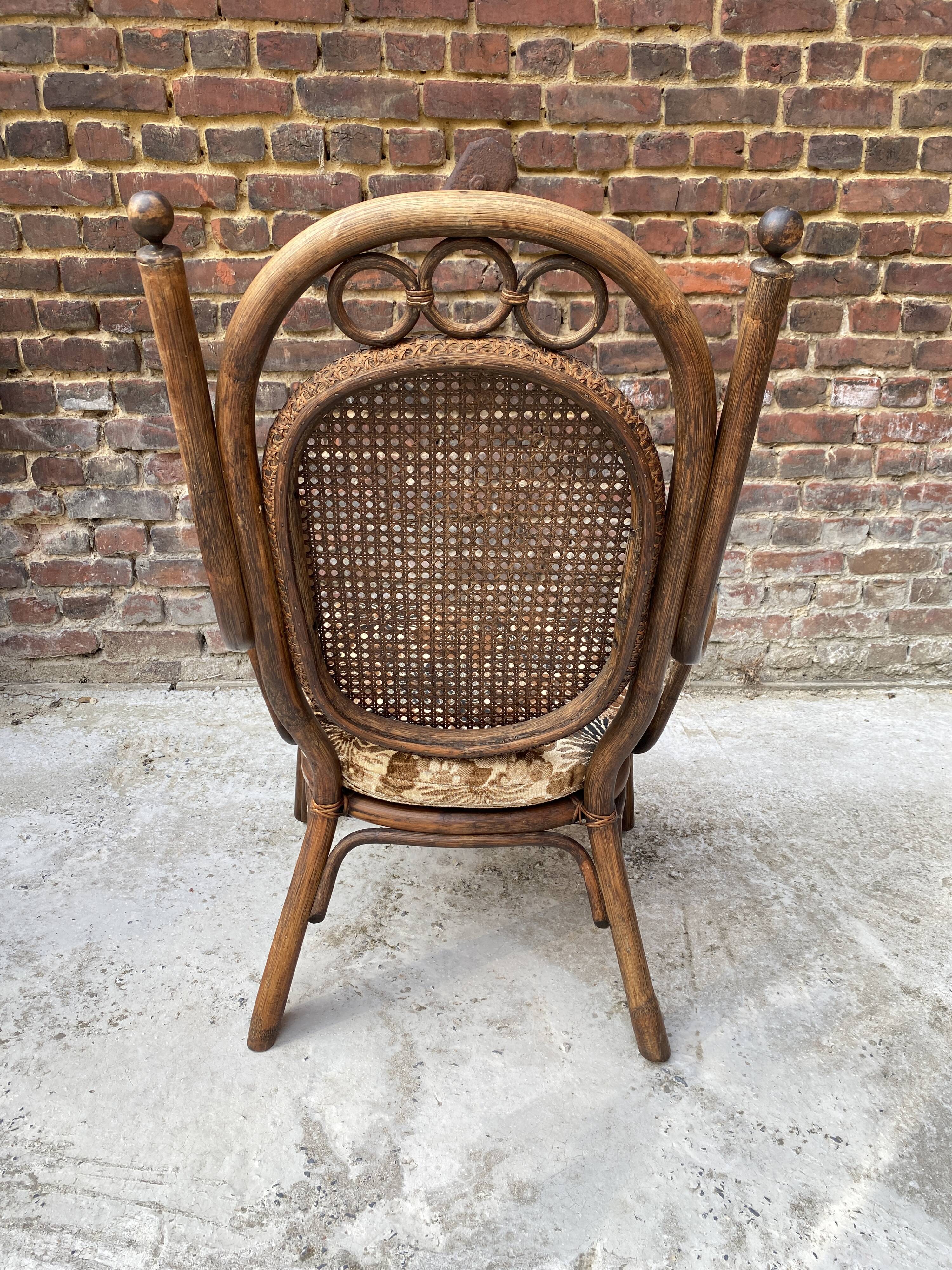 Bamboo armchair and adult canning
