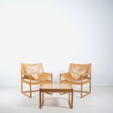 Set of armchairs and coffee table by Rainer Schell for Franz Schlapp, 1960s