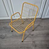 Vintage yellow metal children's chair
