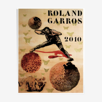 Affiche officielle Roland Garros 2010 par Malini Nalini