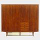 Vintage mid century Scandinavian design 4-door wardrobe in teak, 1960s