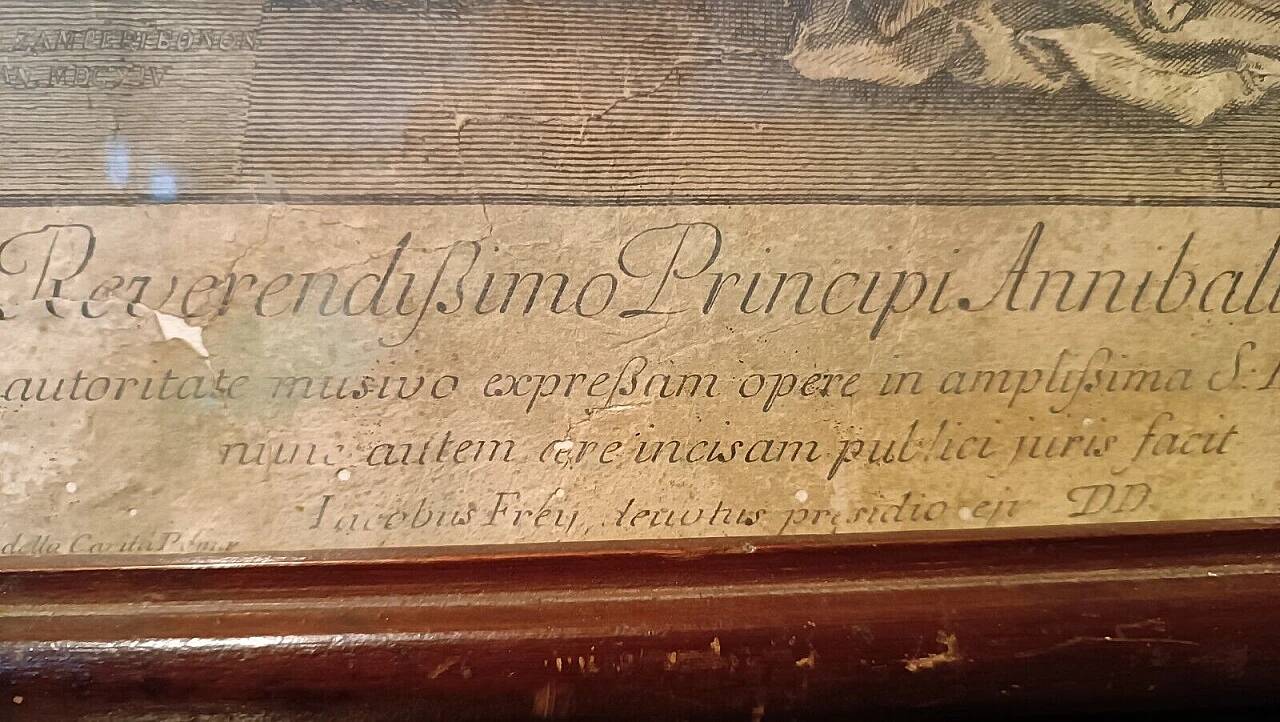 Jacob Frey, biblical scene, engraving, 18th century