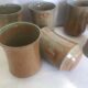 Jug and its vintage stoneware glasses