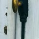 Double passage doors in patinated fir, 19th century