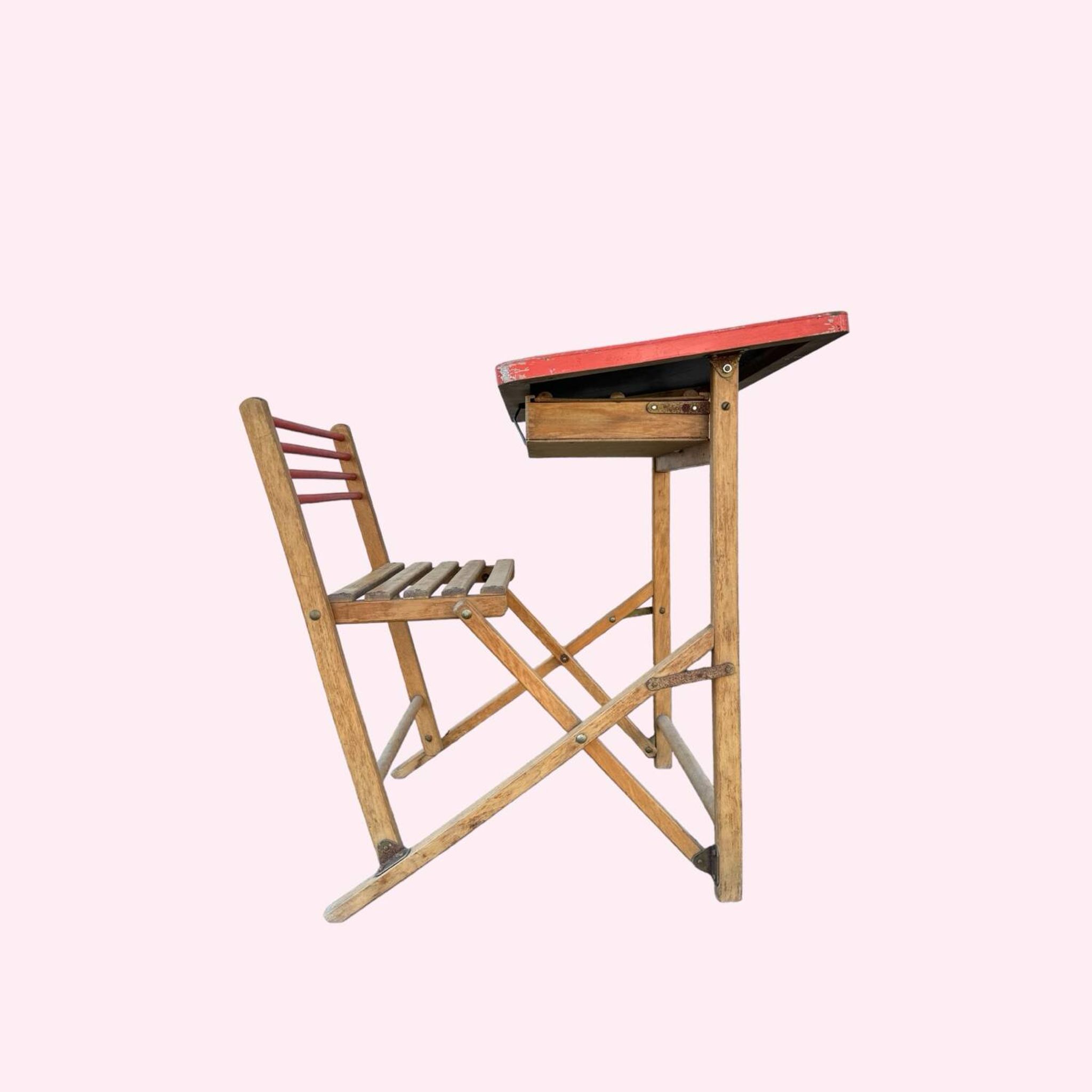 Bureau d’écolier pliable Plideal, années 1960