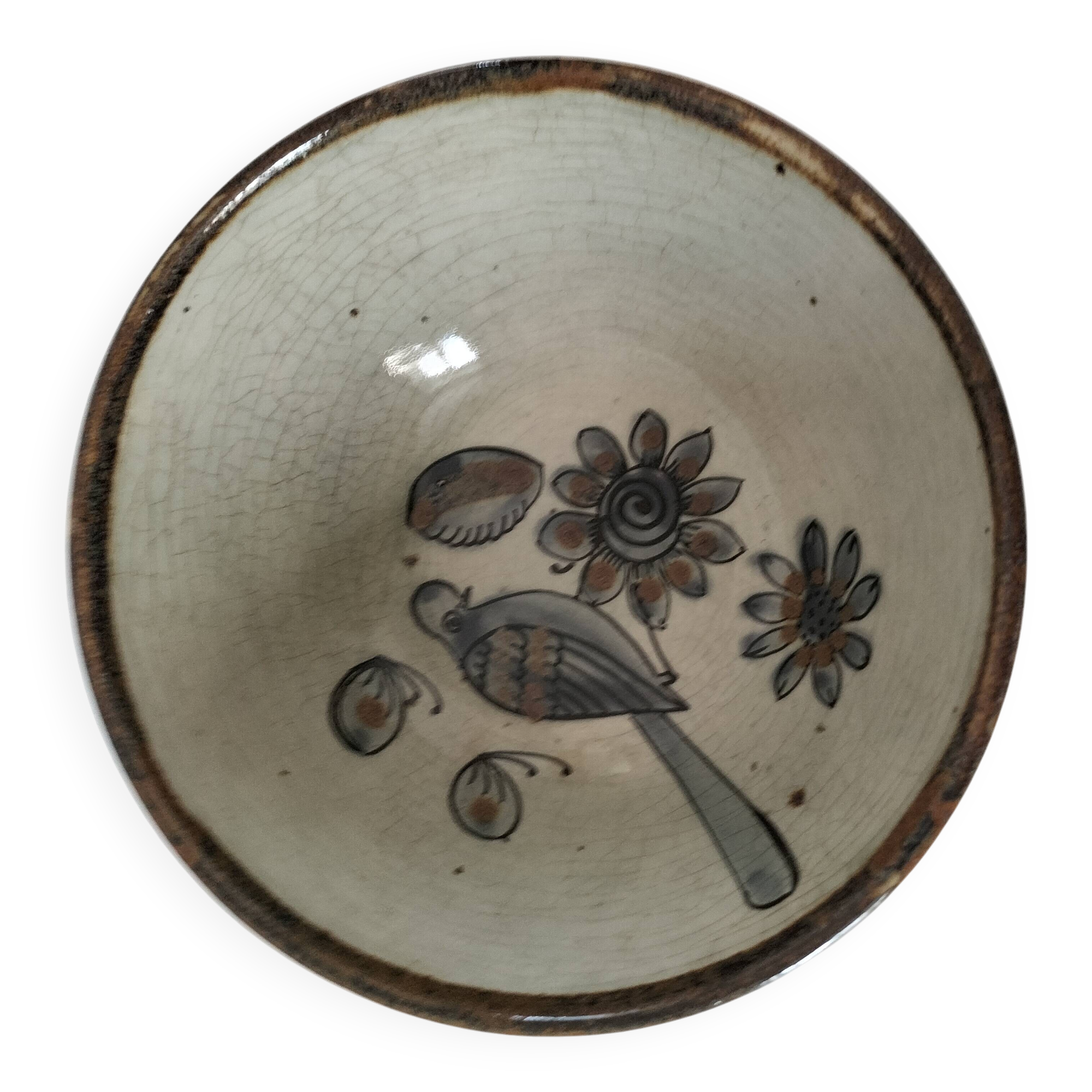Ceramic cup signed Atelier Ken Edwards Tonalá (Mexico) circa 1960-80
