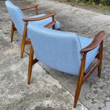 Armchairs model Gfm 87 type 300 203 by Juliusz Kędziorek For Gfm, 1960s, Set of 2