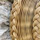 50s woven wicker mirror