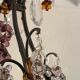 Lustre with pendants and glass fruits, Maison Baguès, six lights