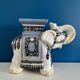 Éléphant ceramique porte plante tabouret