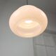 Mid-century italian brass and opaline cloud pendant lamp