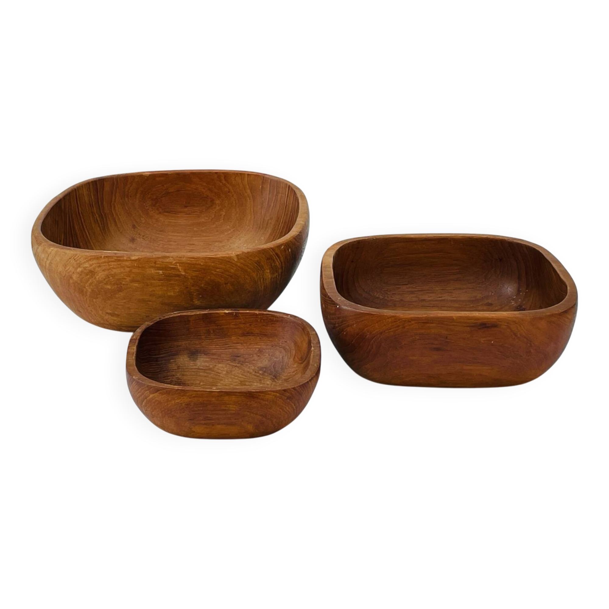 3 nesting teak salad bowls - Vintage - Scandinavian craftsmanship