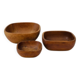 3 nesting teak salad bowls - Vintage - Scandinavian craftsmanship