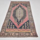 Pink & Navy Blue Persian Rug, 123x234Cm