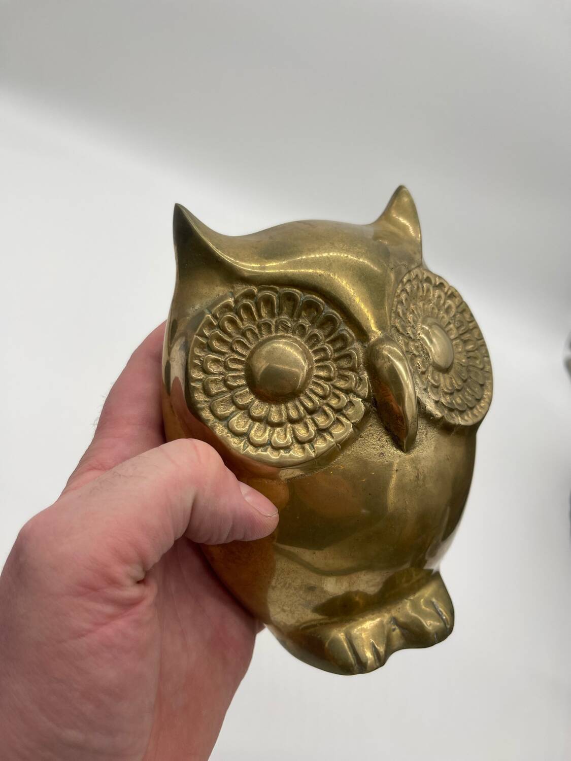 Owl statue / Bronze bookend owl - France Regina 1960