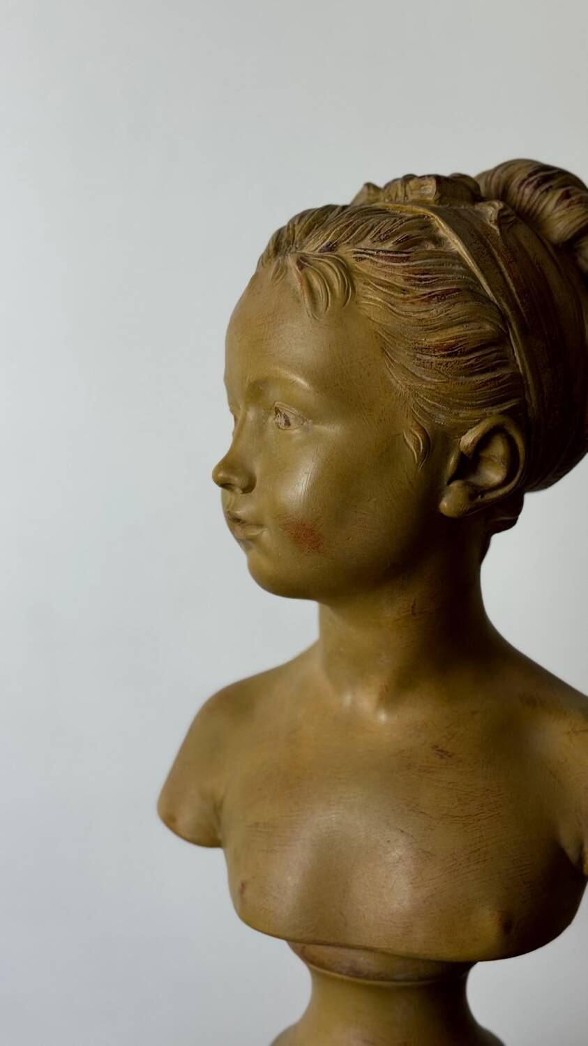 Buste d’enfant,  Louise Brongniart d’après Houdon