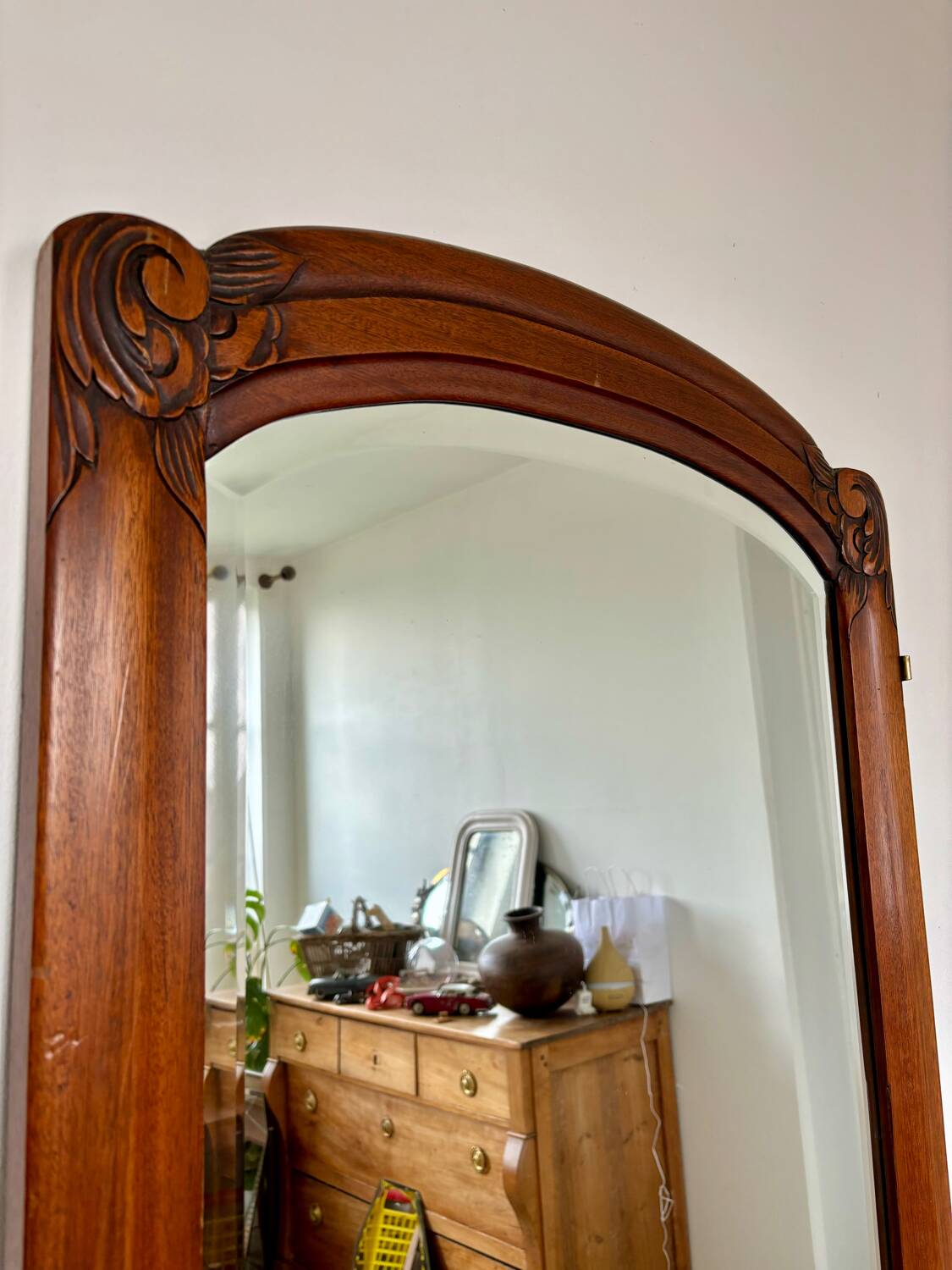 Grand miroir biseauté à poser