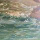 Painting, oil on canvas, "The Sea in Gatteville" by Jean Bernard Eschemann from 1924