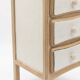 Commode style transition en bois clair et façade crème
