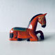 Hand painted carved wooden horse