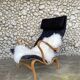 Pernilla armchair in black canvas by Bruno Mathsson, Dux, Sweden 1970