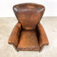 Vintage dark sheep leather club chair Achterdijk