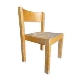 Children's chair vintage school wood