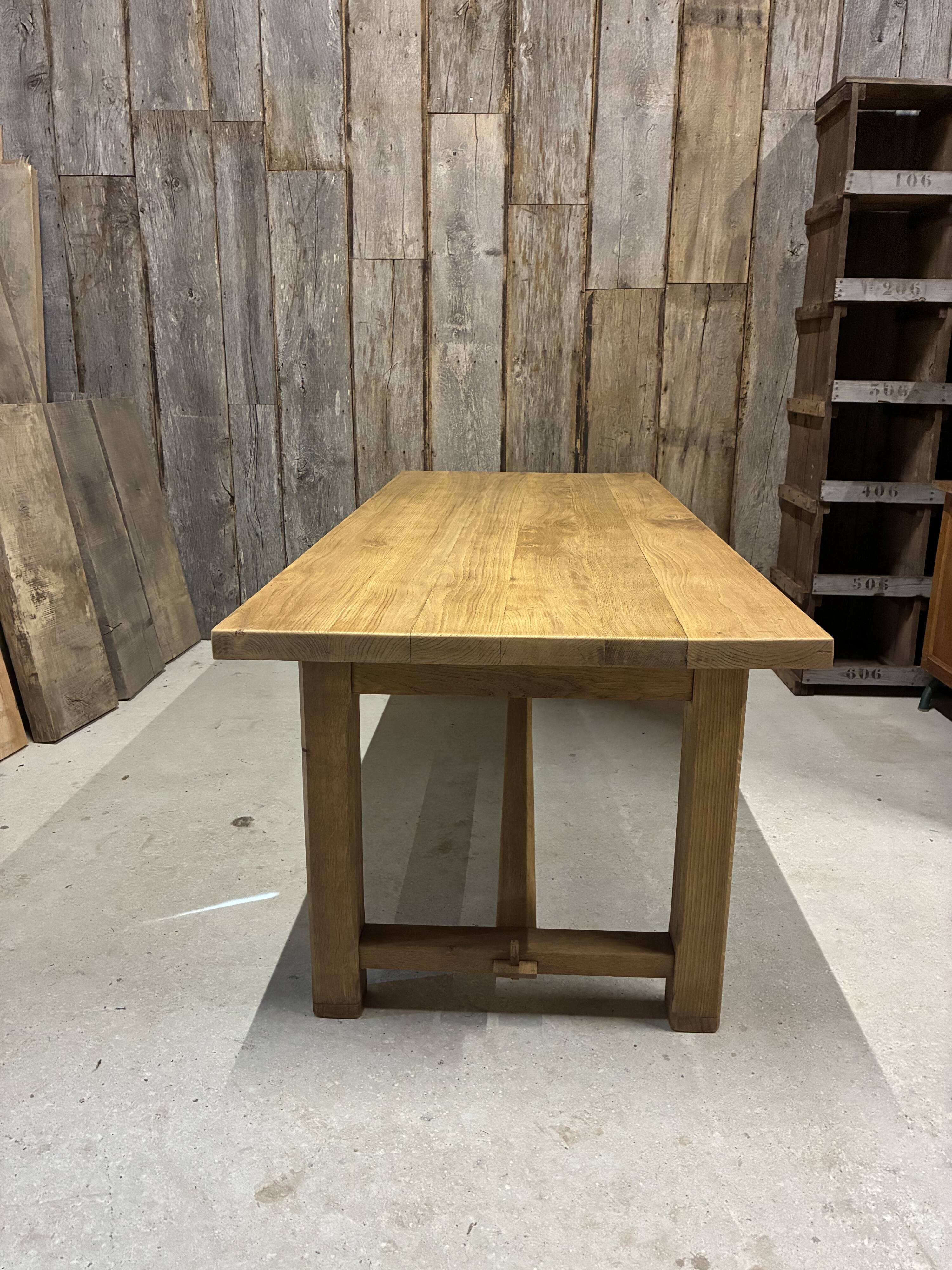 Solid oak farmhouse table