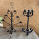 Antique wrought iron candle holder