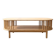 Oval bamboo coffee table - Japandi / Scandinavian design - 2 beige tops