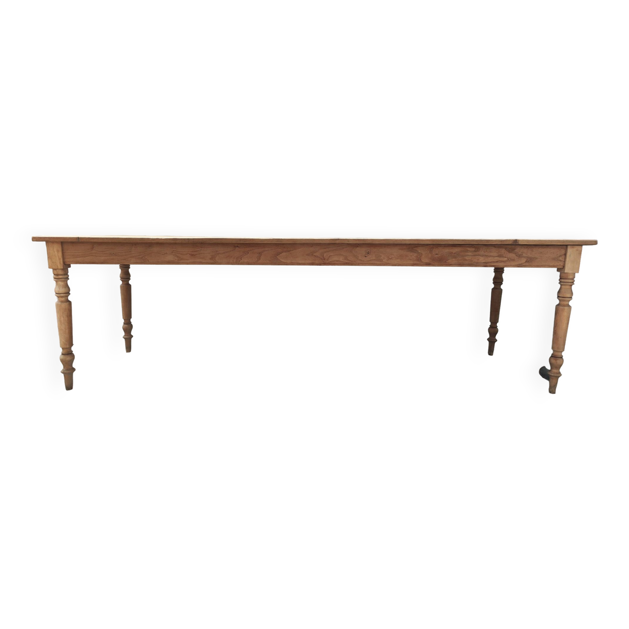 Old large raw wood farm table